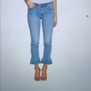 CeCe Ruffle Hem Ankle Jeans